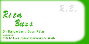 rita buss business card